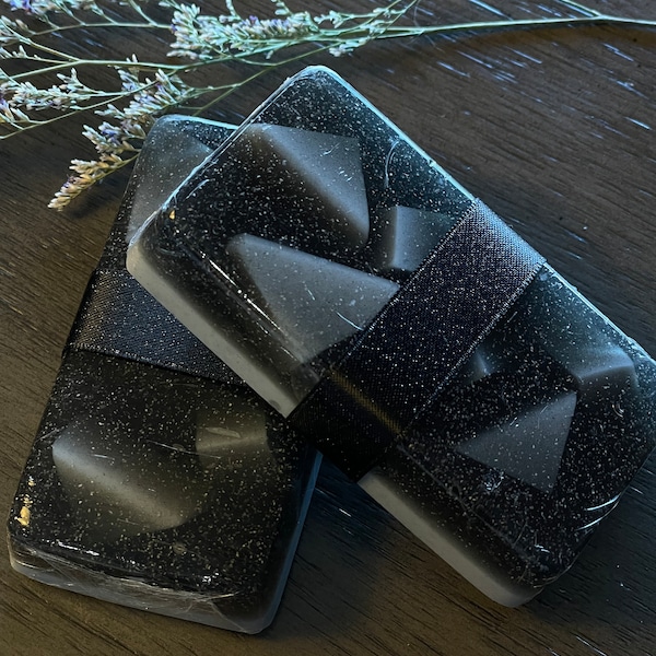 Dark Night Hand Made Glycerin Soap/Activated Charcoal Soap/Pumice & Charcoal Soap/Handmade Mens Soap