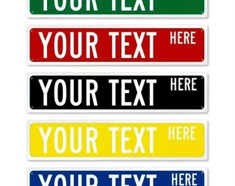 Op maat gemaakt metalen straatnaambord | Gepersonaliseerde wanddecoratie van 16 x 4 | Rustieke plaquette garagebar | Aangepaste tekst blikken bord huiscadeau