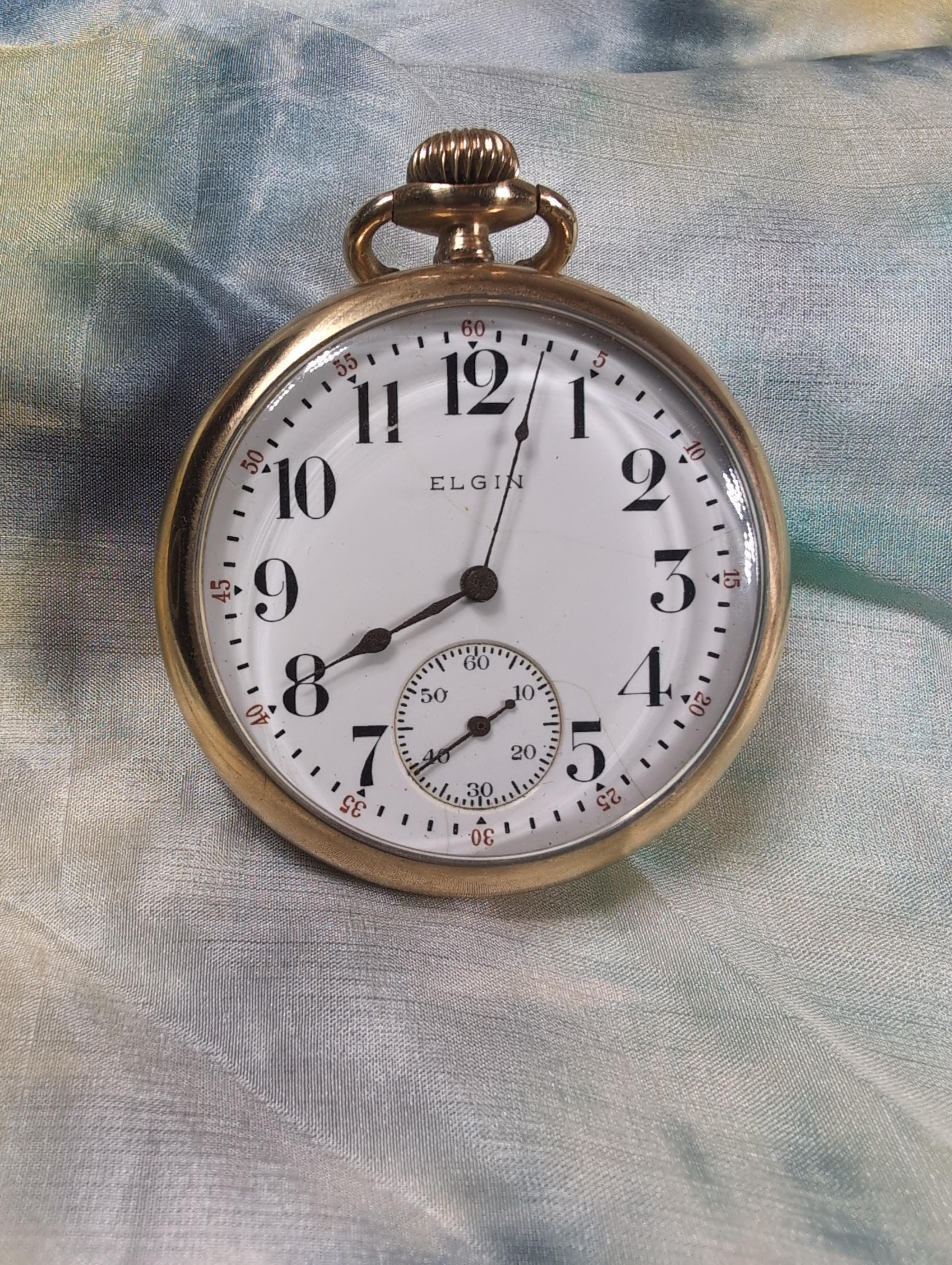 Antique Gold Filled 7 Jewel Elgin Pocket Watch - Not Working