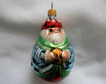 Large Grosse Point Lighthouse Hand Painted Royal Christmas Poland Glass Ornament