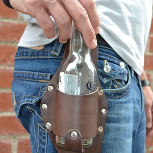 Leather Beer Holster Dark Brown, The Plano