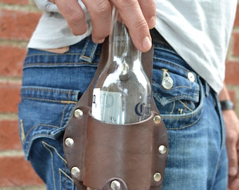 Leather Beer Holster Dark Brown, The Plano