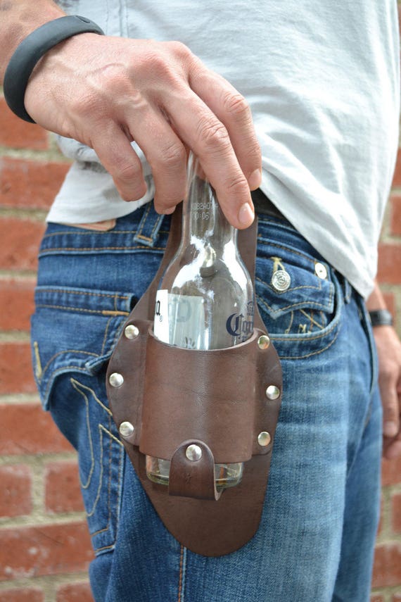 Leather Beer Holster Dark Brown, The Plano