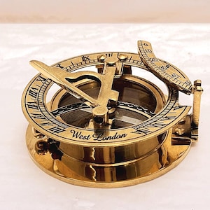 Handcrafted 3” Brass Compass – Rustic Maritime Décor | Gift for Traveler