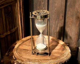 Vintage Messing Sanduhr Sanduhr | Nautische Marine Schreibtisch Dekoration | Antique Style Zeitmesser