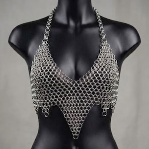 Chainmail Bra Top | Aluminum Bra for Festivals & Costumes
