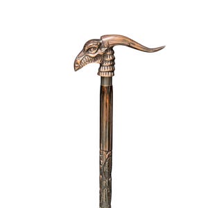 Handcrafted Brass Walking Stick Cane with Dragon Head Handle – Vintage Style Decorative Collectible l unique style l handmade gift item cane