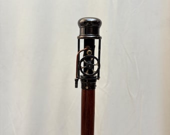 Steampunk Style Walking Cane – Handmade Wooden Vintage Walking Stick