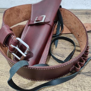 Western Cowboy Vintage Gürtel Ammo Loops Lederhalfter .22 .357 .38 .44 .45