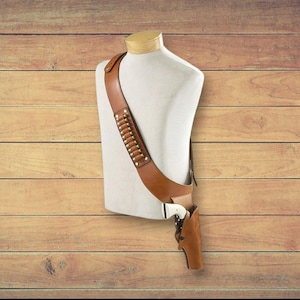 New Shoulder Holster For Single Action Revolver Leather holster for Single Side Chest action revolver, Colt, custom barrel 5,6,7 Fit