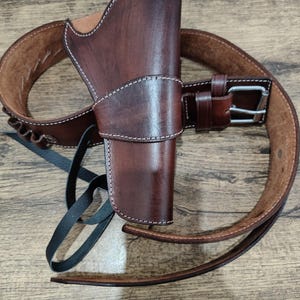 Handmade Western Right Hand New Holster Gift for HerLeather Revolver Holster with Belt Single Holster Belt Right Hand Fit Barrel Up to 5-7&quot;