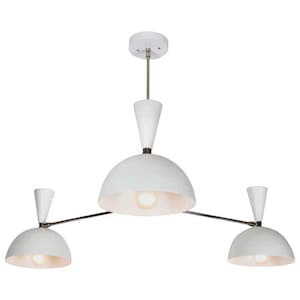 Mid-Century Modern Brass Sputnik Chandelier - 3-Light Italian Style