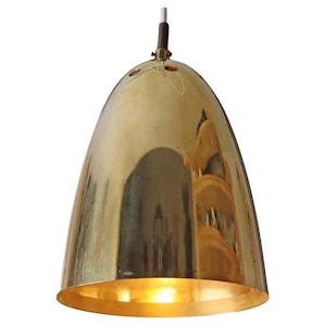 Vintage 1950s Mid-Century Pendant Lamps – Brass/Gold  Retro Lighting