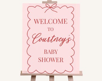 A Little Sweetheart Willkommensschild: Babyparty Dekor zum Ausdrucken (digitaler Download)