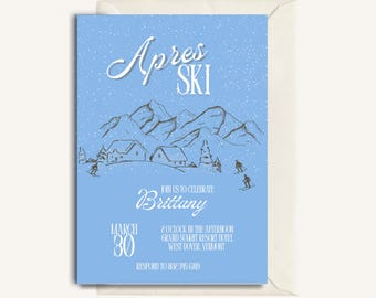 Apres Ski | Benutzerdefinierte Digitale Einladung | Druckbar einladen | Personalisierte Vorlage für jeden Anlass | Sofort Download