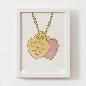 Chi Omega Sorority Print: Tiffany-Inspired Chi O Decor (Digital Download, PDF & PNG