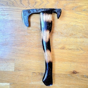 Hand-Forged Railroad Spike Axe – Custom Balanced Throwing Axe, Reclaimed Steel