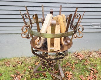 Hand-Forged Sculptural Fire Pit – One-of-a-Kind Outdoor Statement Piece – Custom Blacksmith Fire Feature