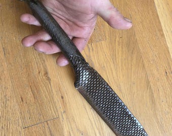 Faca de ferrador forjada à mão | Faca integral de aço carbono de peça única | Faca de caça artesanal de ferreiro | Fabricada nos EUA