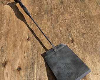 Hand-Forged Railroad Spike Grill Spatula – Heavy Duty BBQ Turner – Blacksmith Made Steel Spatula – Rustic Grilling Gift for Him