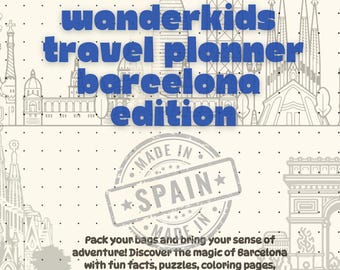 Libro de actividades para niños sobre Barcelona: Búsqueda del tesoro por España y juegos (Descarga PDF)