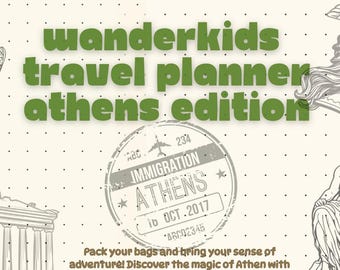 Athens Kids Travel Planner – Printable Activity Book for Children | Greece Travel Journal | PDF Download