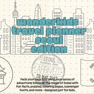 Seoul Kids Travel Activity Book: South Korea Family Vacation Planner (PDF Download)