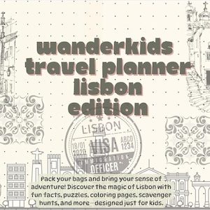 Lisbon Kids Travel Planner – Printable Activity Book for Children | Portugal Travel Journal | PDF Download