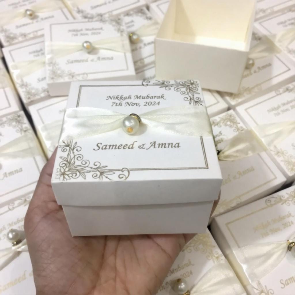 Personalized Nikkah Mubarak Favor Boxes | Custom Wedding Favour Boxes ...