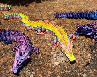 3D Printed Flexi Dragon Multi-Colored