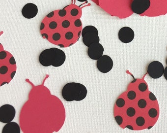 ladybug confetti, ladybug baby shower, girls ladybug birthday, ladybug birthday party, ladybug decorations, girl's first birthday