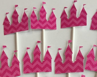 princess cupcake topper, princess birthday party, castle cupcake topper, princess baby shower, castle birthday party, girl princess party