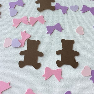 girl baby shower confetti, girl baby shower decoration, teddy bear baby shower decor, girls teddy bear birthday decor, teddy bear confetti