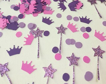 crown confetti, princess confetti, princess birthday party, princess decor, crown decoration, princess baby shower, baby shower confetti