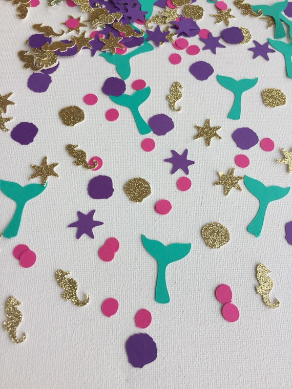 Mermaid Confetti Mermaid Party Decor Princess Birthday Etsy Mermaid Confetti Mermaid Party Decor Princess Birthday Etsy