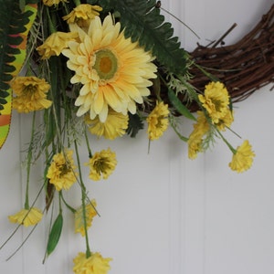 spring wreath, front door wreath, spring door wreath, summer wreath, front door decoration, door hanging, outdoor door wreath, wreath image 5