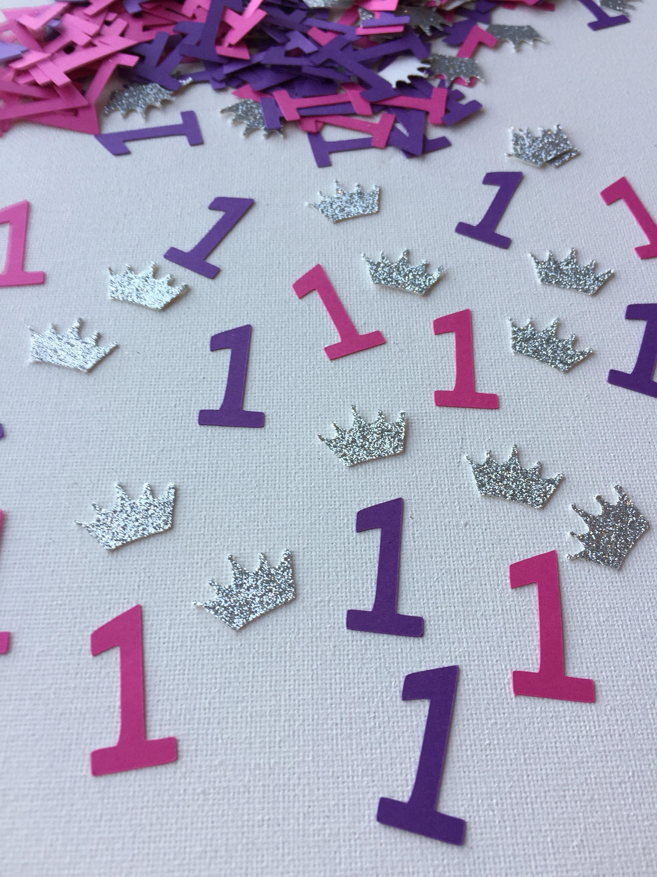 girls birthday party girls first birthday confetti princess birthday princess first birthday party number one confetti number