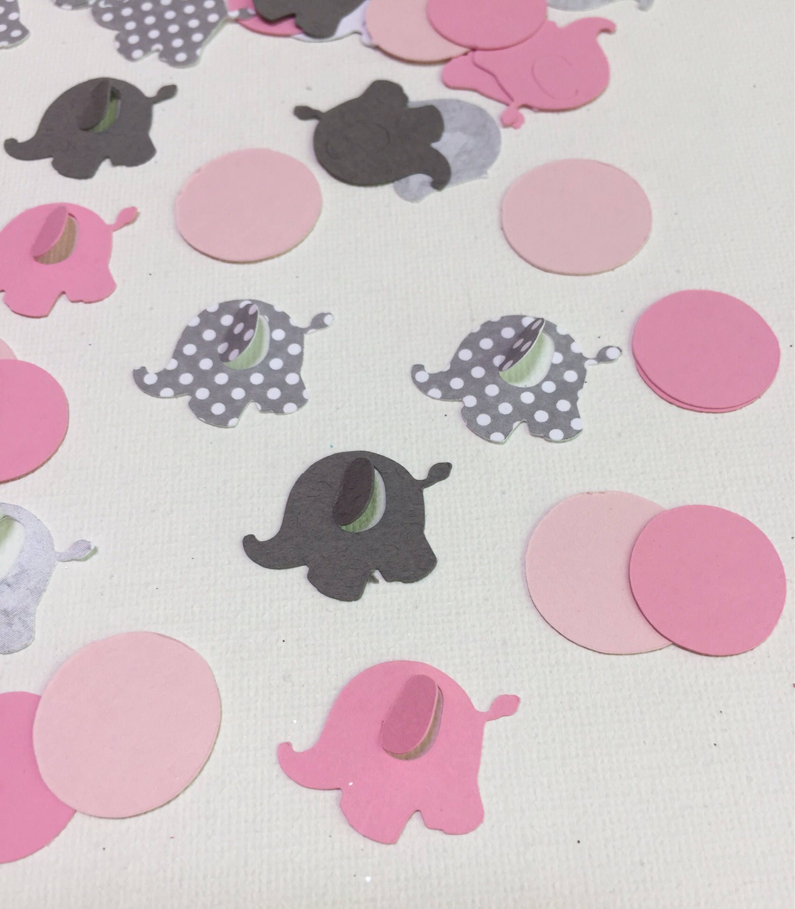 elephant baby shower decor elephant confetti girl baby shower decor girl elephant shower decor girls birthday decor girl