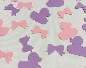 baby shower confetti, girl baby shower decoration, baby shower decor, duck confetti, girl baby shower confetti, girls first birthday decor