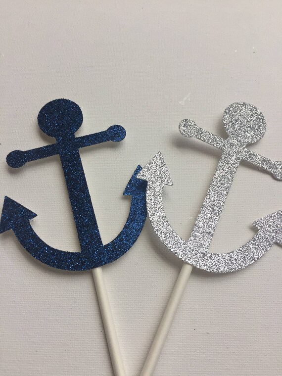 Nautical Cupcake Topper Nautical Party Decoration Nautical Etsy