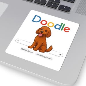 Doodle Sticker - Laptop Decor, Dog Lover Gifts, Cute Pet Accessories, Fun Home Decor, Customizable Planner Stickers