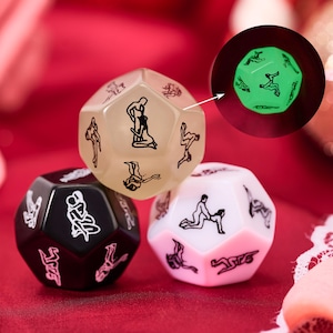 Valentines Day Gift Date Night Dice Gifts for Couples 12 Sided Sex Position Dice Date Night Dice Game Couple Gift for Boyfriend Girlfriend