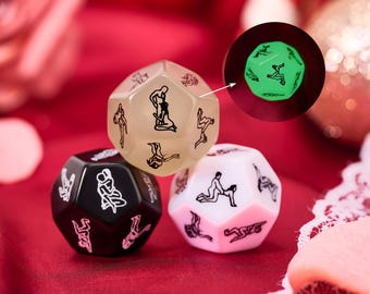 Valentines Day Gift Date Night Dice Gifts for Couples 12 Sided Sex Position Dice Date Night Dice Game Couple Gift for Boyfriend Girlfriend