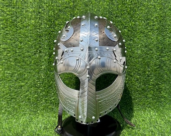 Medieval Viking Helmet – Norse Warrior Armor | Handmade Steel Helmet for Cosplay & Decoration