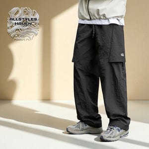 Men Breathable Cargo Pants | Casual Outerwear Outfit | Adjustable Style Bottoms | Gift for Him