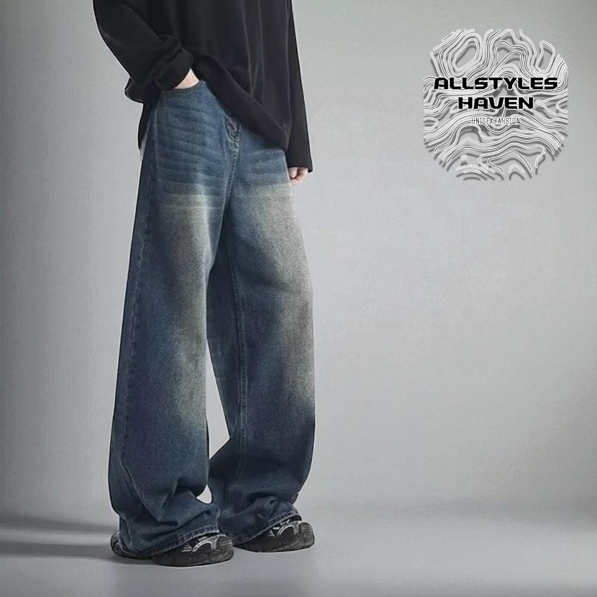 HDMGCR Men's Loose Fit Denim Jogger Pants - Elastic Waist With Drawstring, Light Blue, Sizes S-6XL - View #3