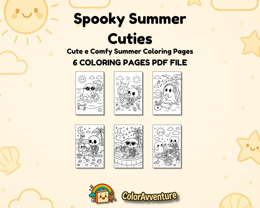 spooky-summer-cuties-kawaii-coloring-book-for-kids-printable