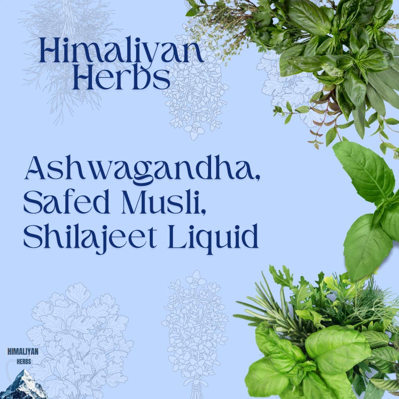 Ashwagandha, Safed Musli with Shilajeet Liquid Combo Pack image 1