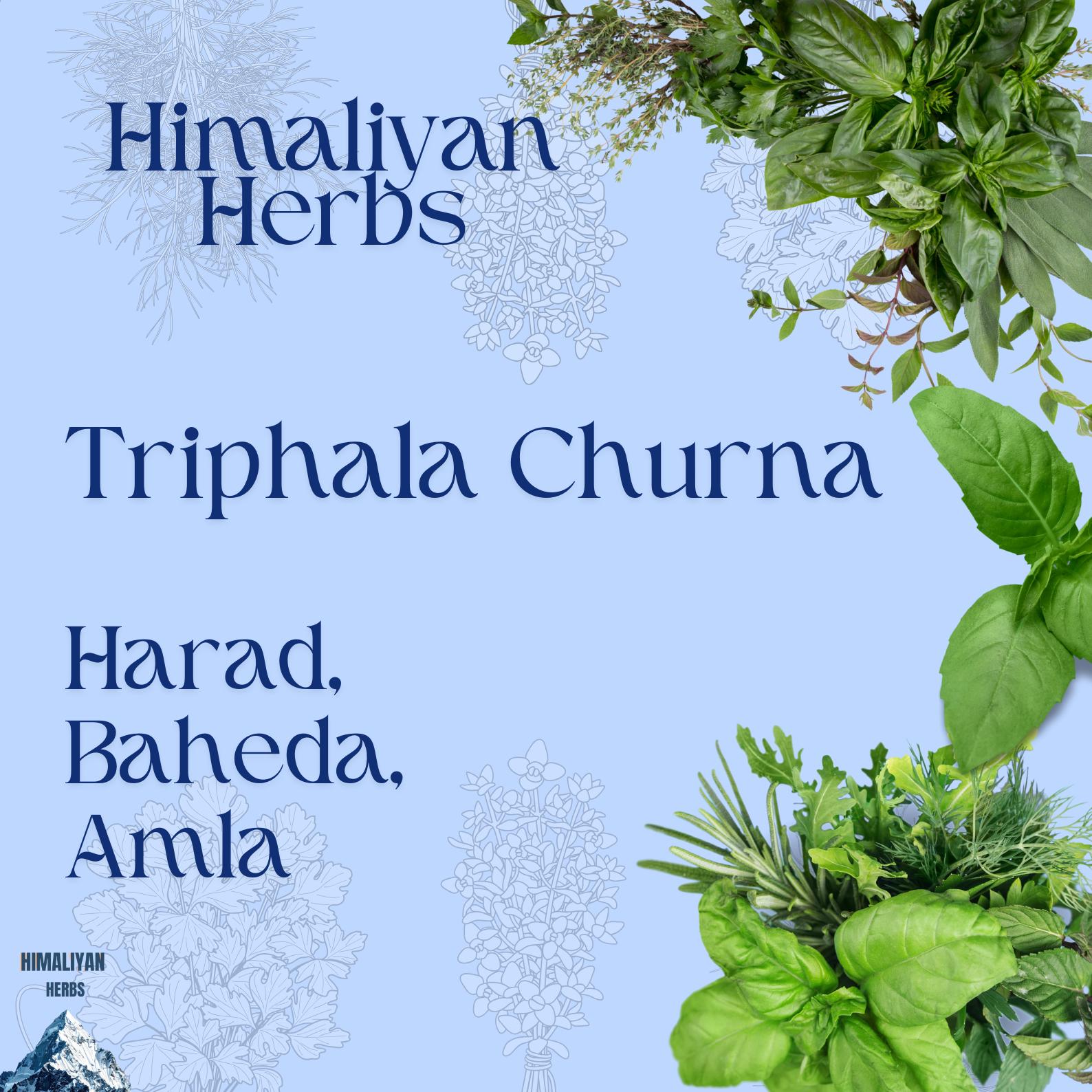 Triphala Churna Harad orgánica natural 100 g, Baheda 200 g, Amla 300 g, paquete combinado entero de 600 g