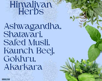 Ashwagandha, Shatavari, Safed Musli, Kaunch Beej, Gokhru, Akarkara Root Herb 300 Gm Combo Pack